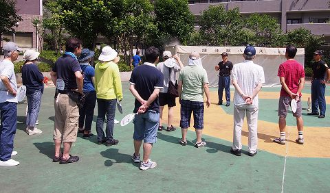 消防訓練スタート（写真1）