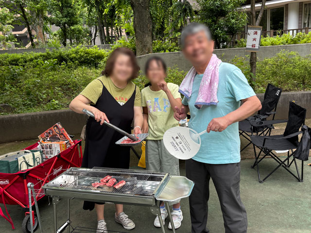 写真：BBQ会のようす