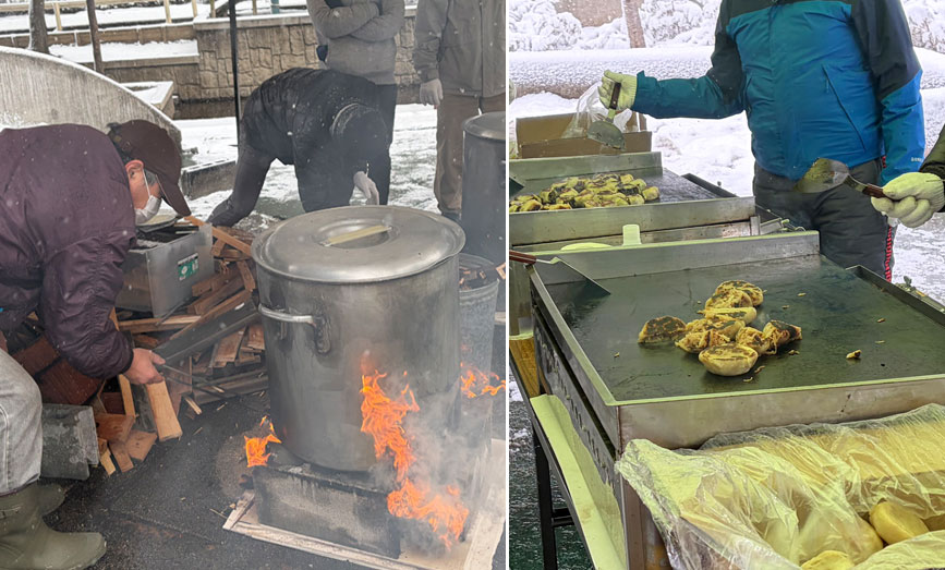豚汁・おやき会の様子