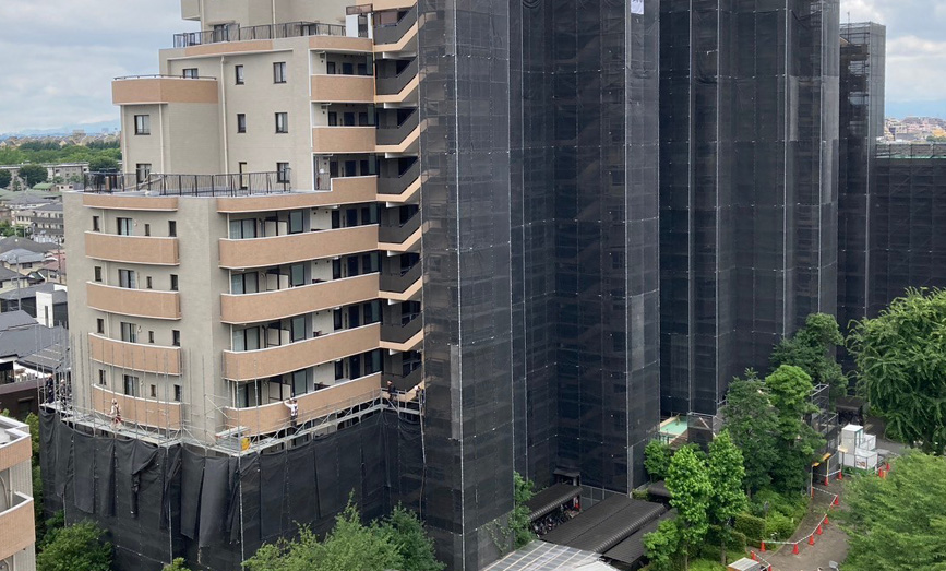 写真:修繕風景足場解体1